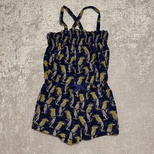 Juicy Couture girls' "Cobalt Glow" smocked romper,
Size Girls 10